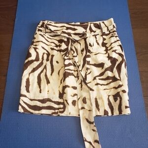 Banana Republic Linen Belted Mini Skirt